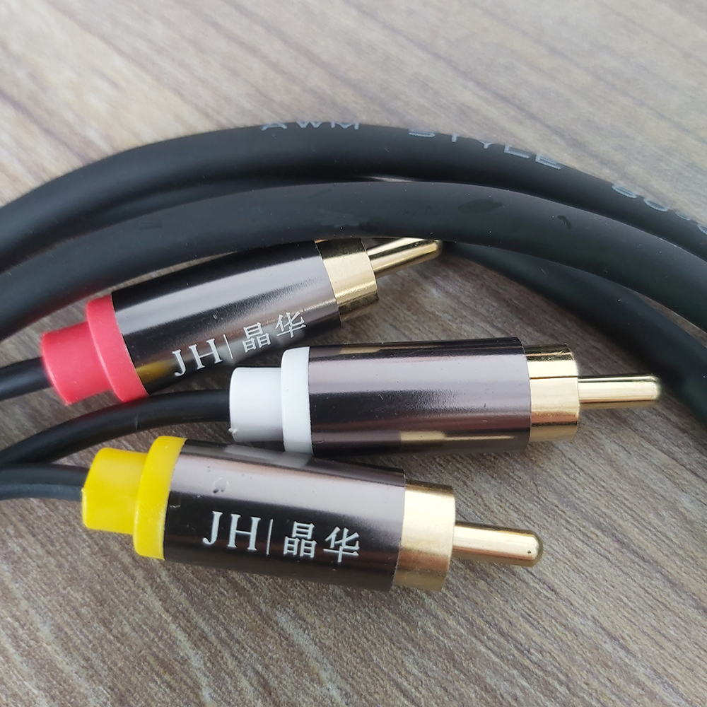 Cáp chuyển 3.5mm ra hoa sen (đỏ, vàng, trắng) 3RCA JH-A420