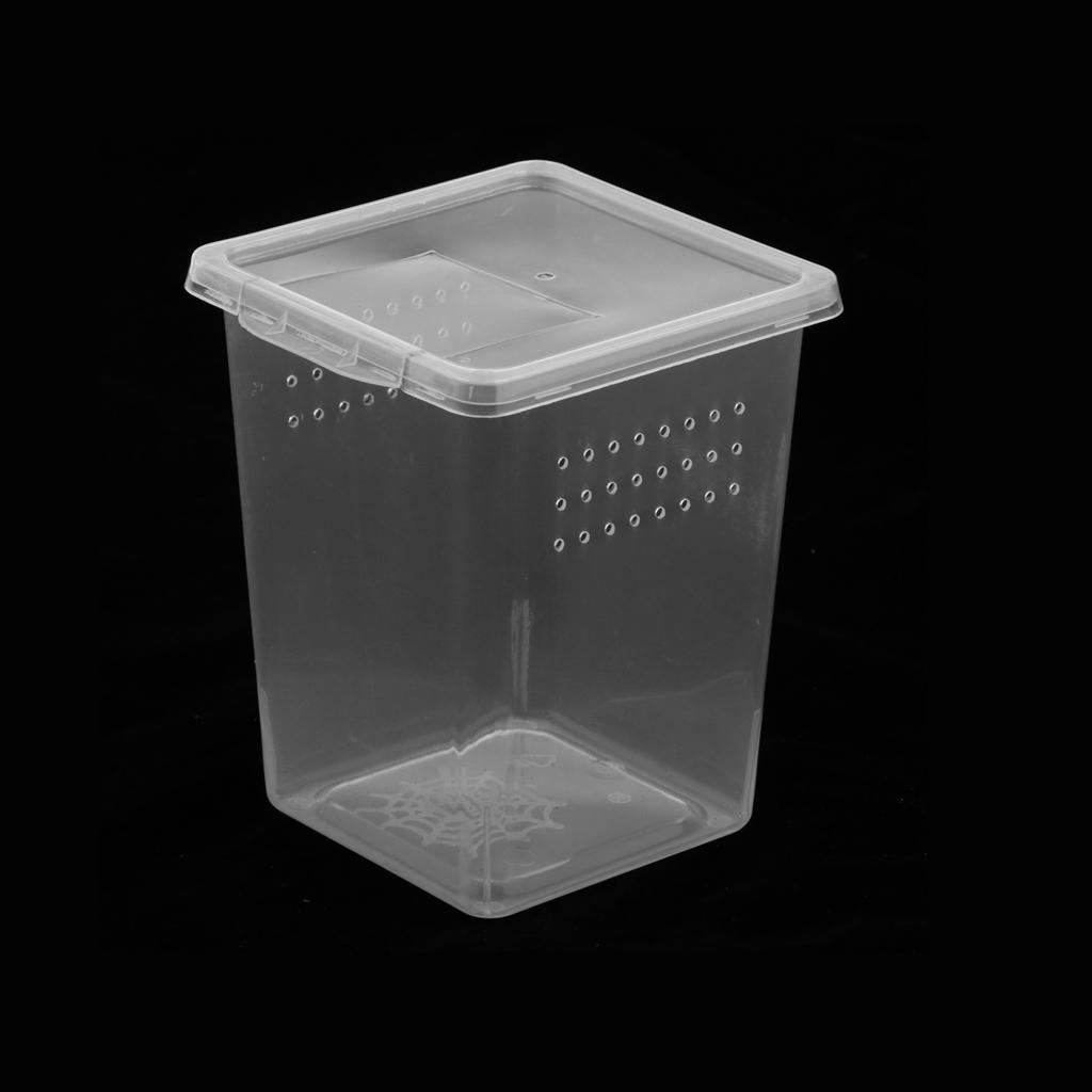 9xReptile Spider Breeding Box Container Case Breeding Tank 8x8x11cm
