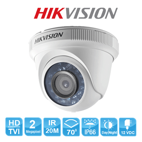 Camera HD-TVI Dome hồng ngoại 2CE56D0T 2.0 Megapixel HIKVISION - Hàng chính hãng