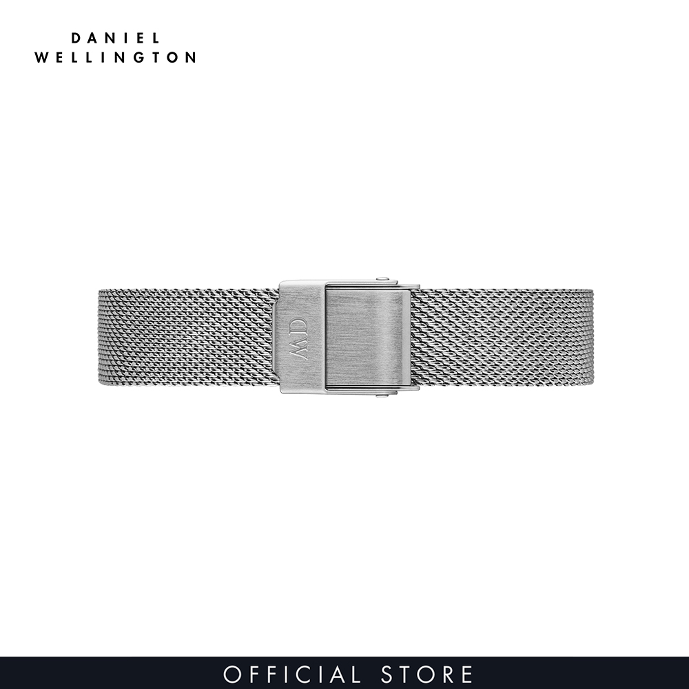 Đồng hồ Nữ Daniel Wellington dây lưới - Petite Sterling mặt đen - vỏ