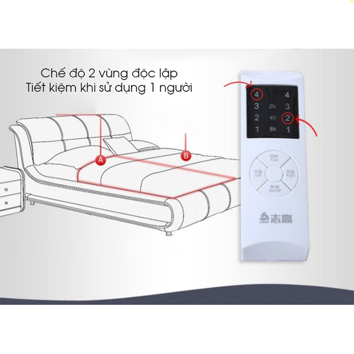 Chăn sưởi điện 2 vùng nóng độc lập RE0305