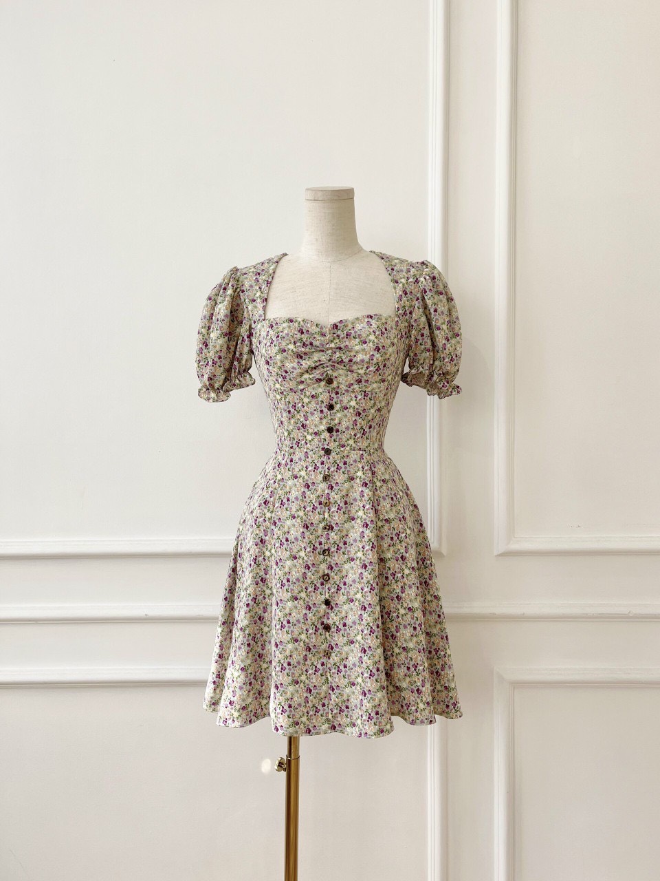Váy Xòe Hoa Nhí Thiết Kế, Đầm Dự Tiệc Tiểu Thư VELEDA DRESS