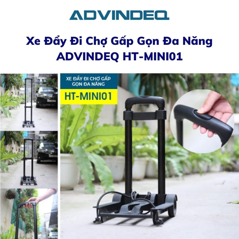 Xe đẩy đi chợ gấp gọn đa năng ADVINDEQ HT-MINI01 tải trọng 45kg