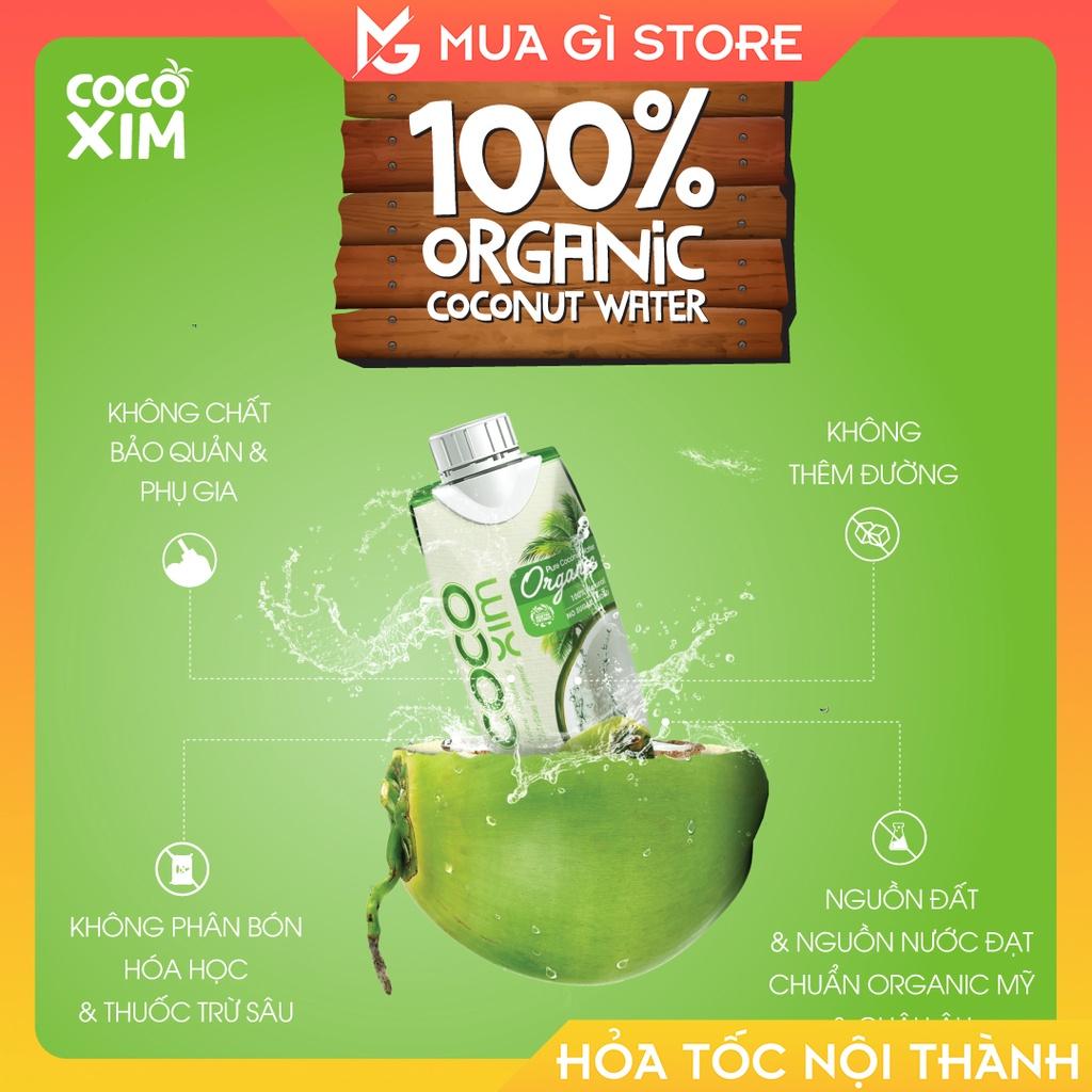 Nước dừa Cocoxim Organic dung tích 330ml/Hộp, Dưa tươi Bến Tre, Betrimex, Tốt cho sức khỏe - Phân Phối tại Hà Nội