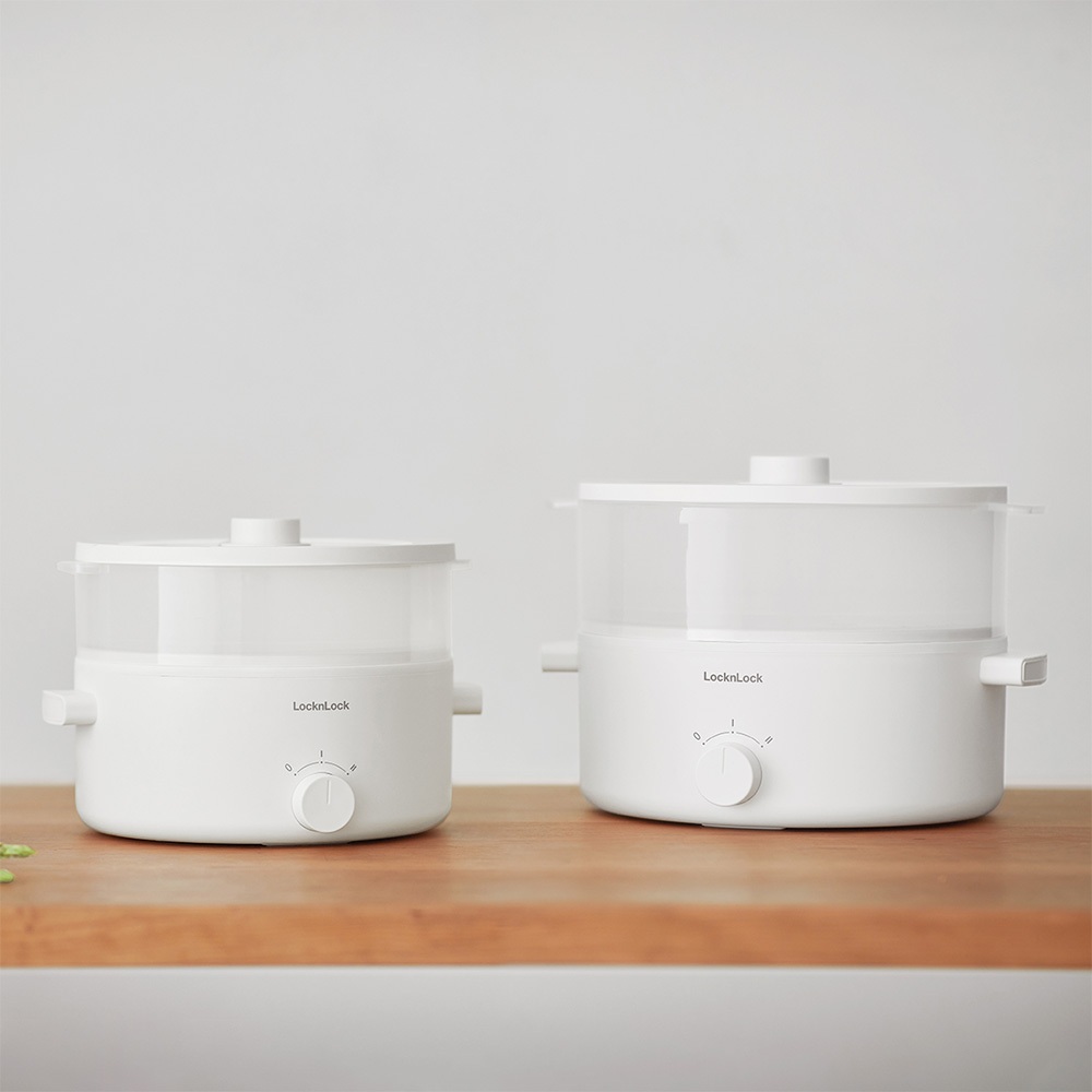 Nồi Điện Đa Năng LocknLock Bianco Electric Multipot Bảo Hành Chính Hãng EJP134IVY-5L - Hàng Chính Hãng