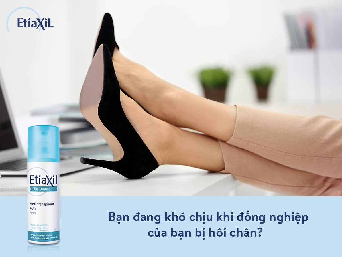 Xịt Khử Mùi Chân ETIAXIL Déodorant Anti-Transpirant 48h Pieds + Tặng 1 Móc Khóa Nhựa 2 Mặt