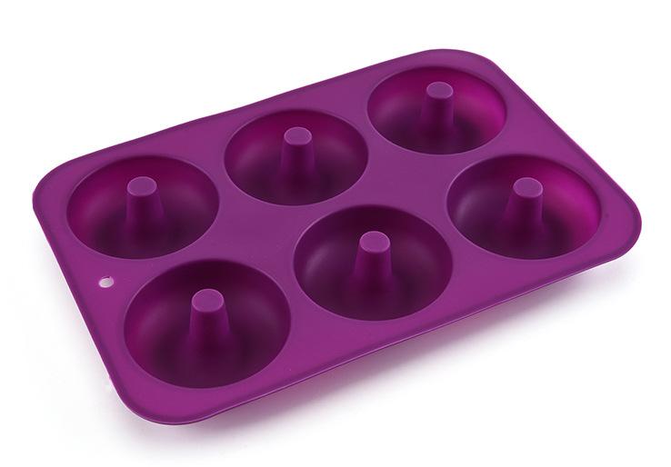 Khuôn Làm Bánh Donut 6 Ngăn Bằng Silicon