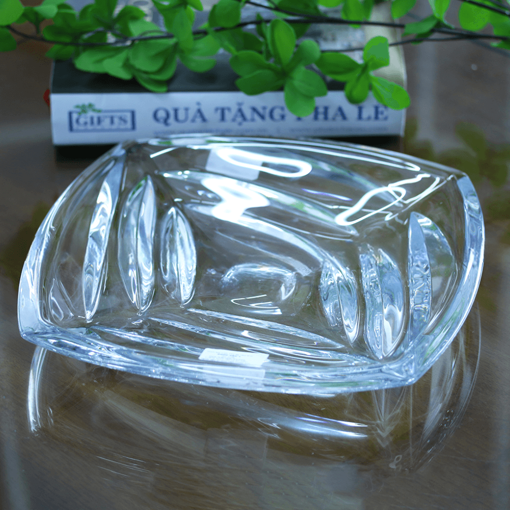 Đĩa Pha lê Facet 30cm Crystal Bohemia hàng chính hãng