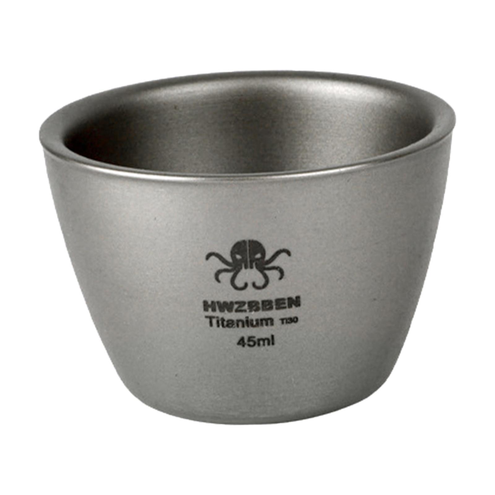 Titanium Cup Double Wall Coffee Cups Liquor Cup Mug Beer Cup Tea Drink Cup for Camping Water