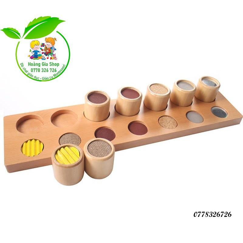 Khay cảm nhận chất liệu Montessori (Touch Cylinders)