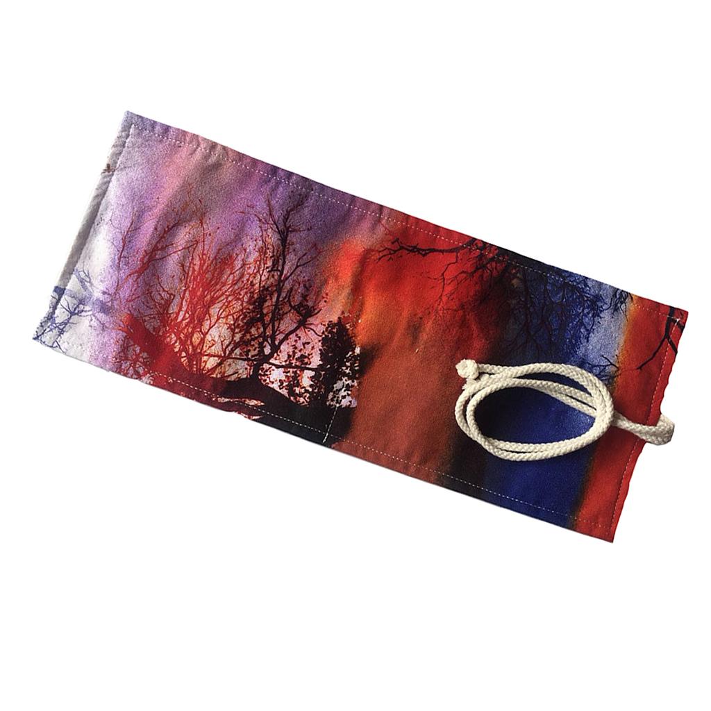 Roll Up Pencil Case Canvas Bag Holder Makeup Cosmetic Pouch Storage 36 Slot