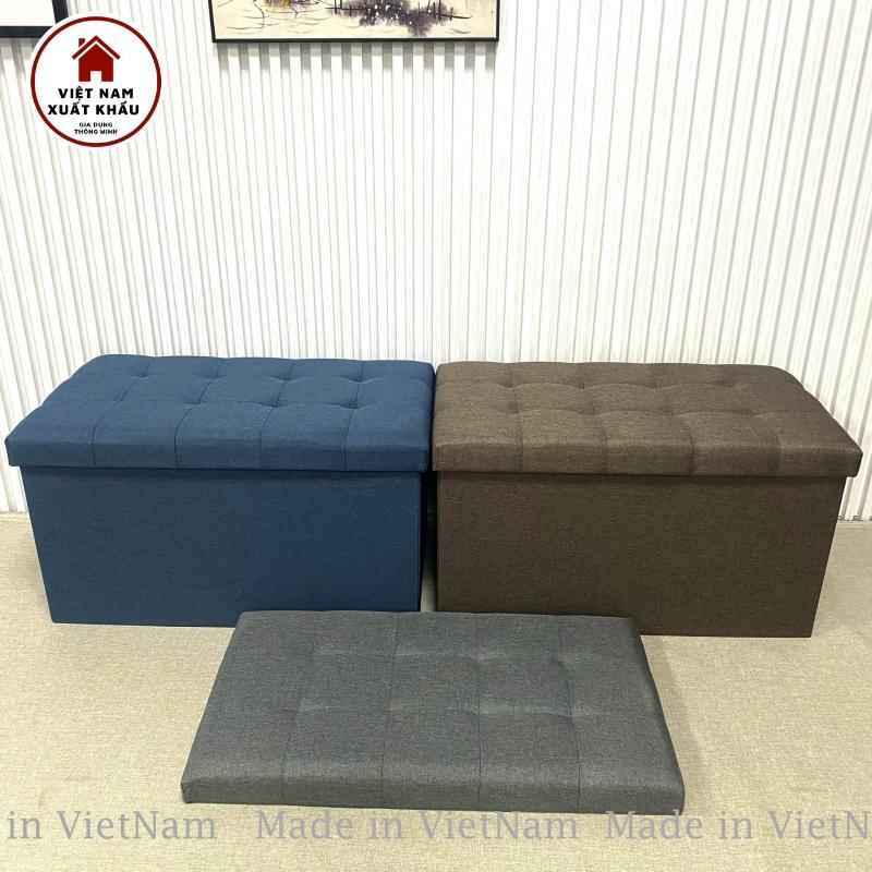 Ghế Dài Sofa Kiêm Hộp Đựng Đồ [2 in 1] Chất Vải Oxford 600D Cao Cấp Size Lớn XL 70x39xcao40cm