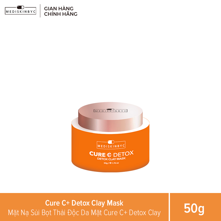 Mặt Nạ Sủi Bọt Thải Độc Da Mặt Cure C+ Detox Clays Mediskinbyc 50g Date 2024