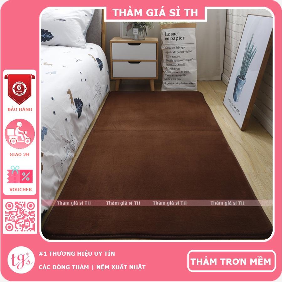 Thảm Nhung Màu Nâu | Thảm Trang Trí Phòng Khách - Phòng Ngủ - Thảm Trải Sofa - Thảm Dành Cho Bé