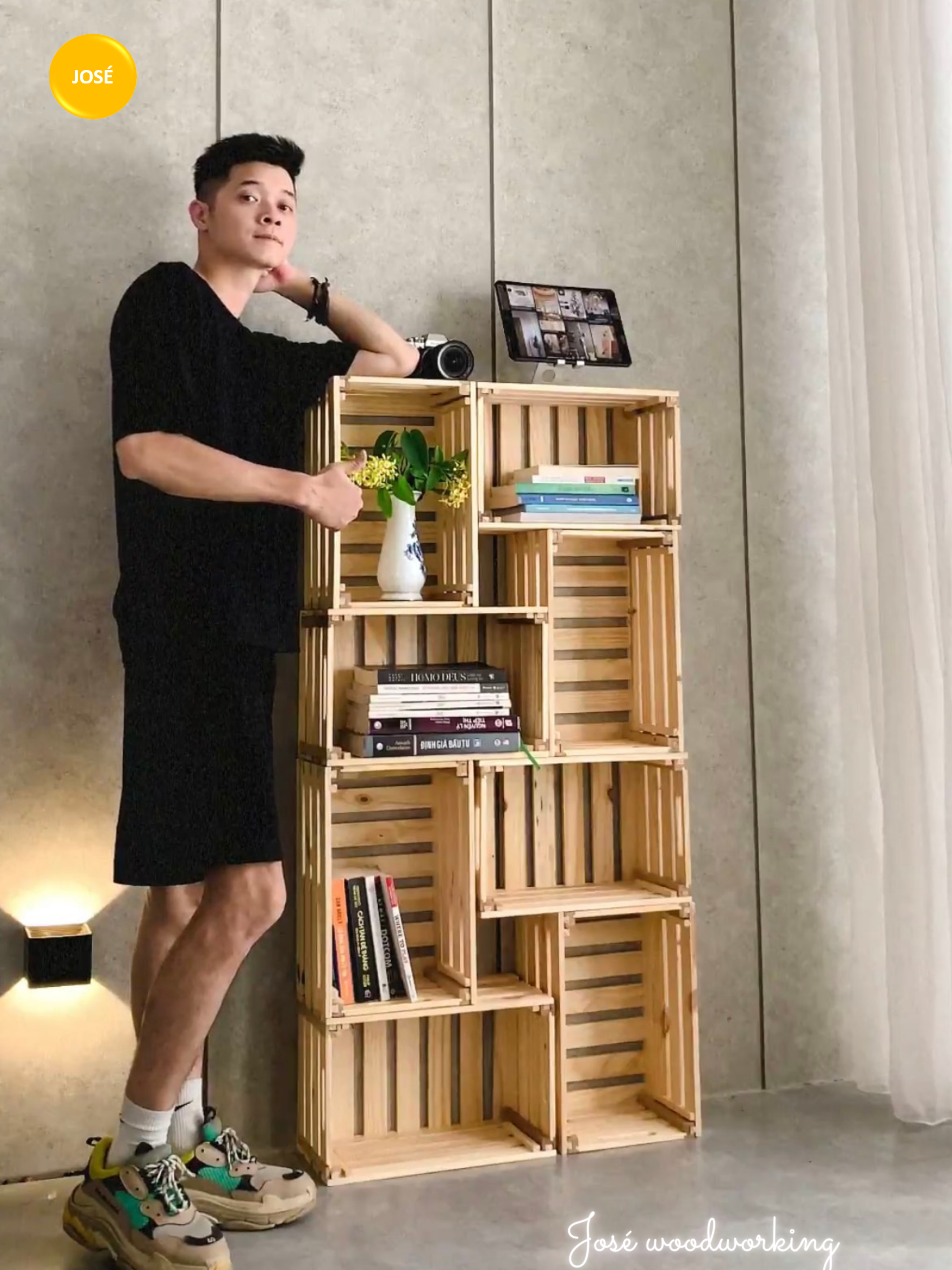 Combo 4 Thùng Pallet Thông Minh Gấp Gọn  Làm Bàn Trà Decor