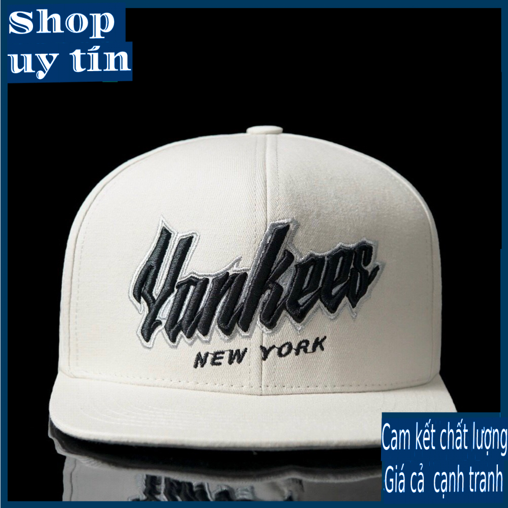 Freeship - MŨ/NÓN KẾT LƯỠI TRAI SNAPBACK YK TRẮNG PHỐI CHỮ NỔI PHỐI CÁCH THỜI TRANG NAM NỮ CAO CẤP - MÀU XANH