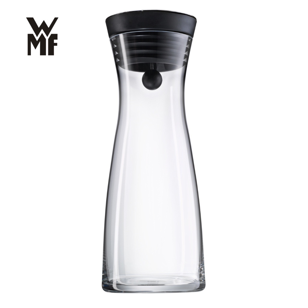 Bình Nước Thủy Tinh WMF Water Decanter 0.75L Nắp Thép Không Gỉ Cromargan Đánh Bóng Và Vành Silicon - 0617716040