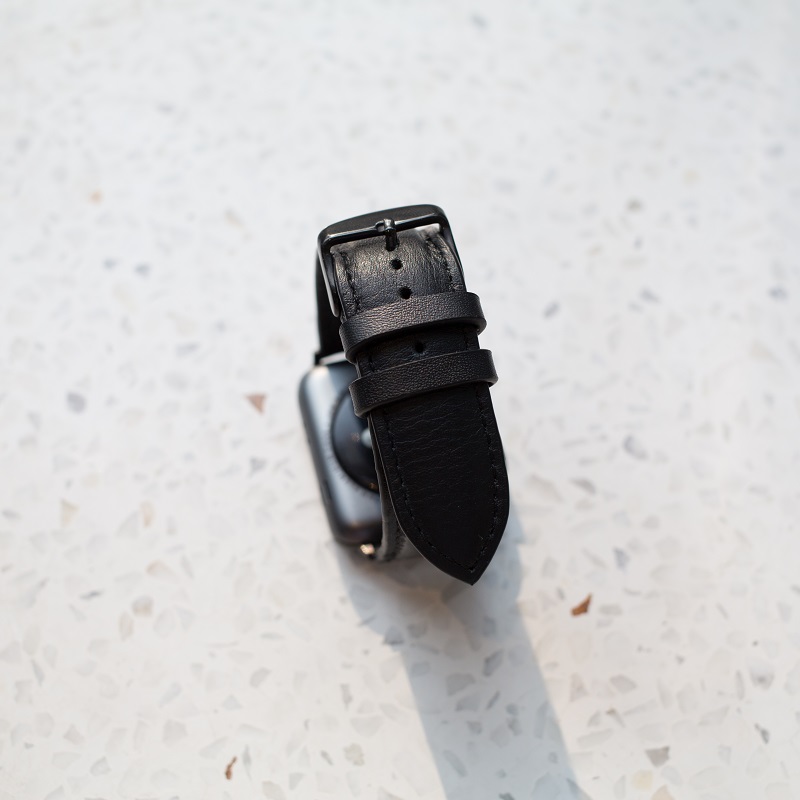 Dây Đồng Hồ Thay Thế Dành Cho Apple Watch 48 Ultra 45/44/42mm - 41/40/38mm, Chất Liệu Da Bò Italy Cao Cấp Màu Đen Tương Thích Các Phiên Bản Series 8/7/6/5/4/3/2/1/SE Bảo Hành 12 Tháng