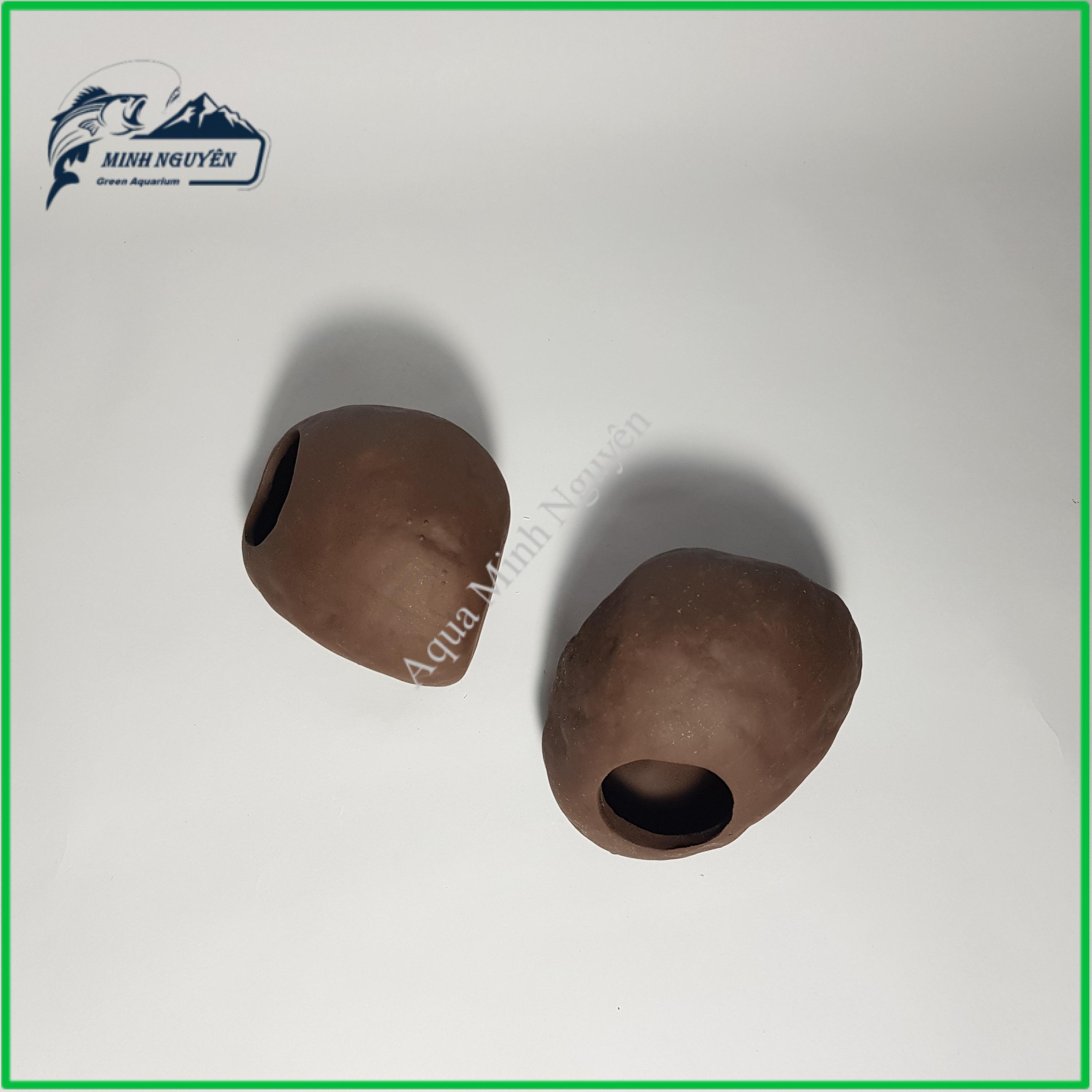 Hang Tép Cục Đất Rỗng - Đồ chơi tép Hang Tép bằng gốm trang trí bể tép cảnh cá cảnh thủy sinh cao cấp