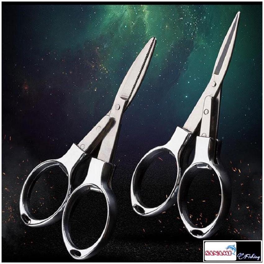Kéo Cắt Dây Câu Cá Hình Số 8 SPK-44 ..Gấp Gọn Tiện Lợi Bằng Thép Không Gỉ
