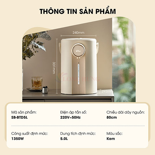 Bình thủy điện Bear SB-BTD5L - Hàng chính hãng