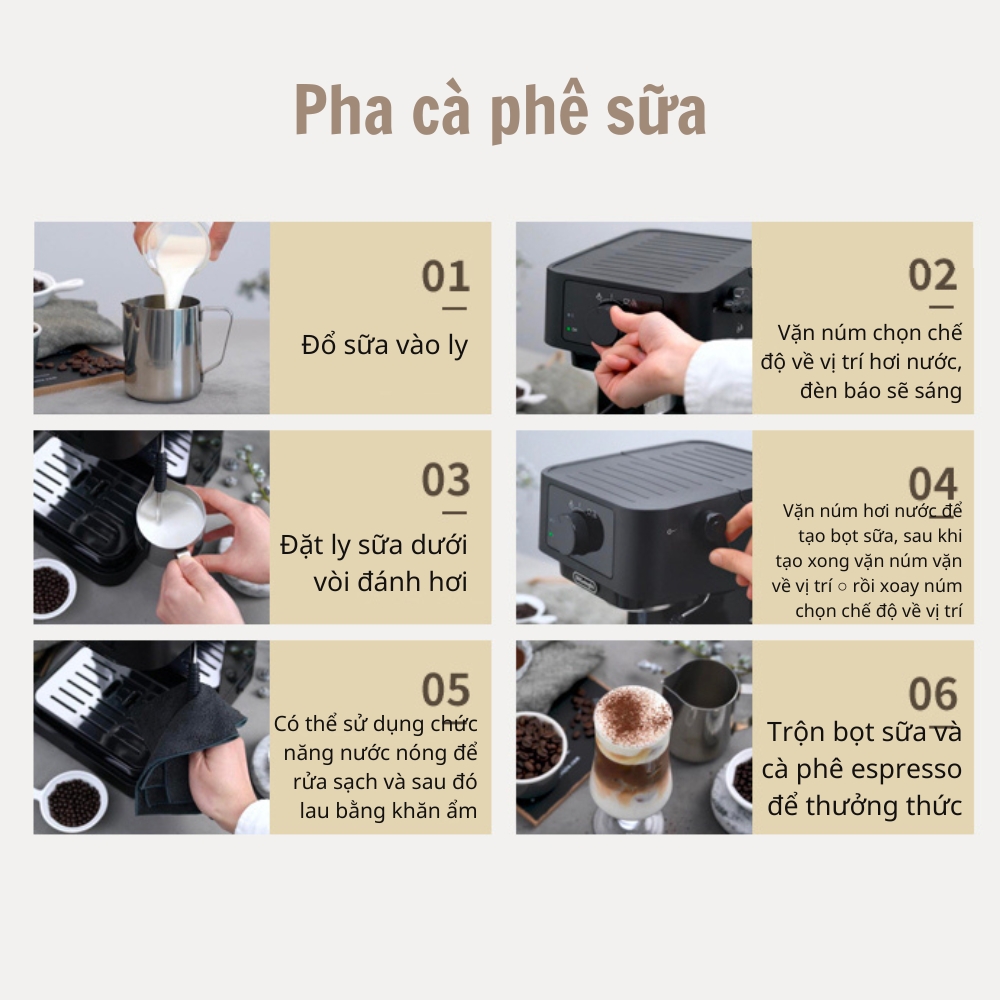 Máy pha cà phê Espresso Delonghi EC235.BK Công suất 1100W dung tích 1L pha Espresso đánh bọt sữa capuchino, latte - Hàng nhập khẩu