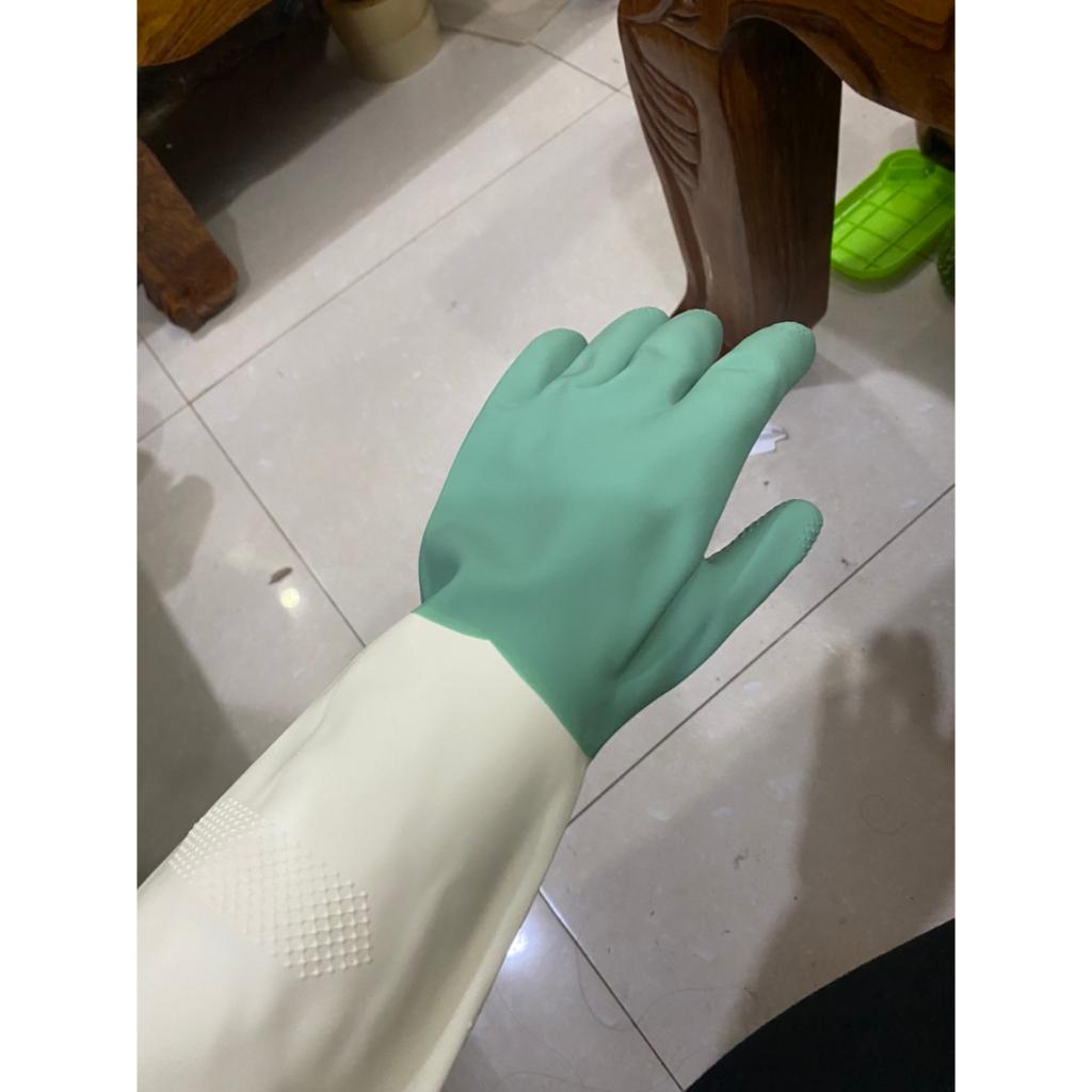 Găng Tay Cao Su Rửa Chén Bát Siêu Hai Màu