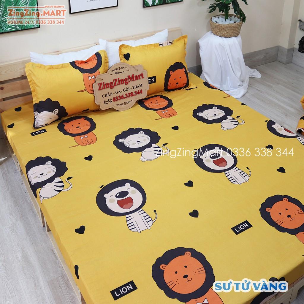 (Giá hủy diệt) Bộ Ga Kèm Đôi Vỏ Gối Poly Cotton Siêu Ngộ Nghĩnh M6/M8 | Mẫu Kitty (được chọn mẫu)