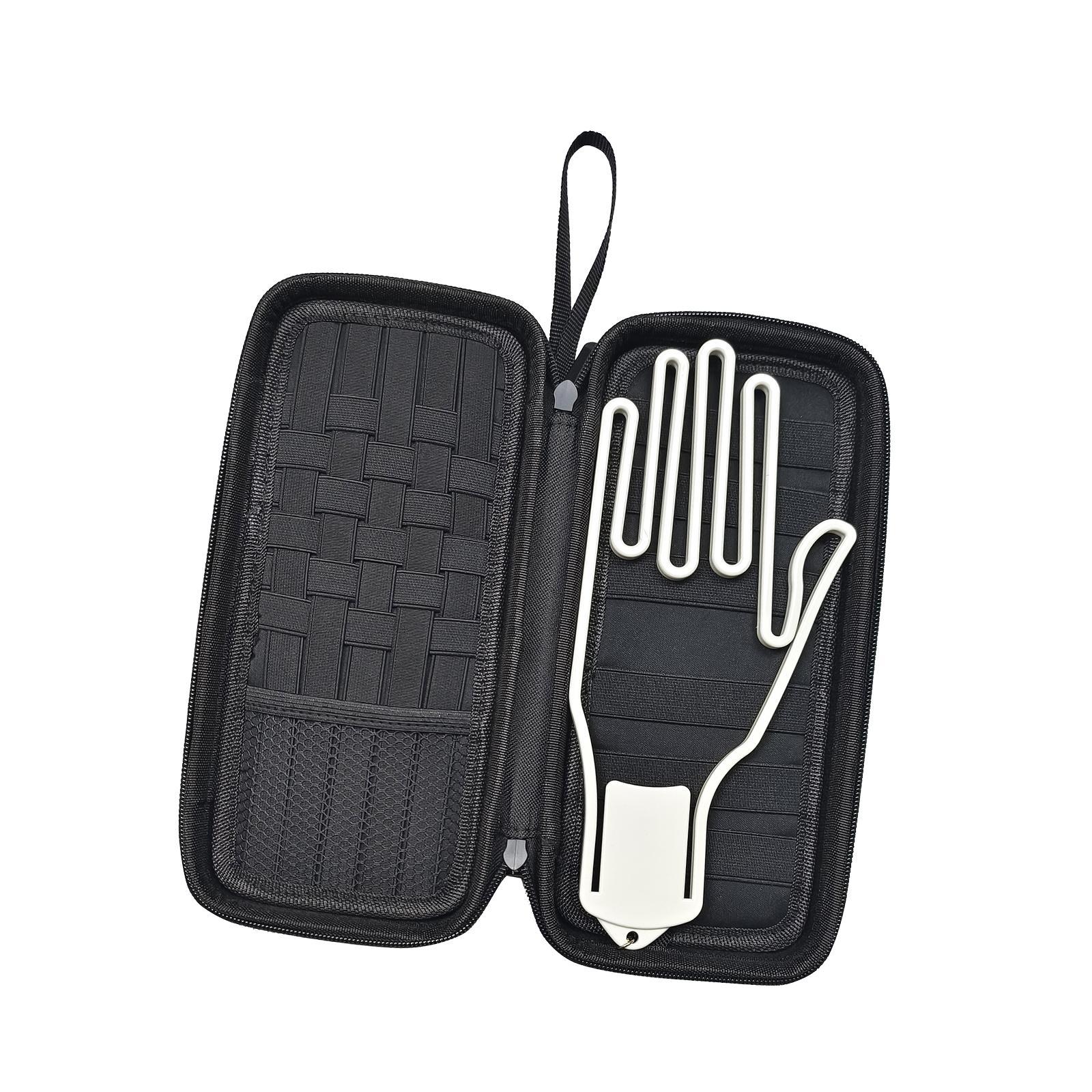 Golf Gloves Holder Golf Glove Case Organizer with Attachable Glove Former Golf Accessories Hard Case Glove Caddie for Phone Ball Markers Tees