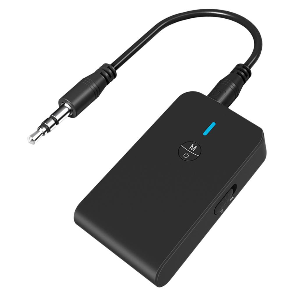 Bluetooth 5.0 Receiver Transmitter 2-in-1 3.5mm Bluetooth Audio Adapter For TV PC Headphone Speaker Car Home Sound System