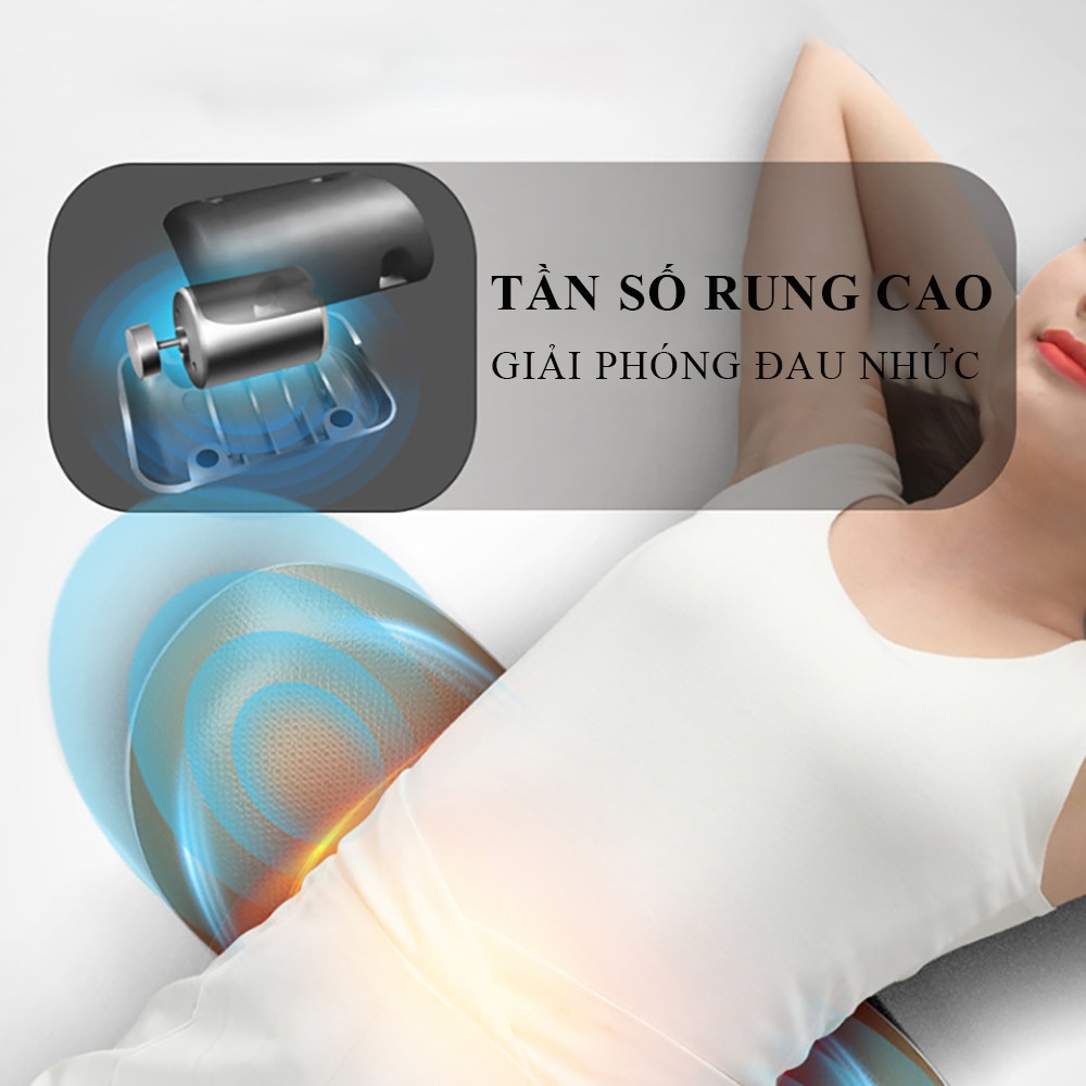 Máy Massage Lưng, Cột Sống, Eo Có Điều Khiển, 3 Chế Độ Rung Sưởi Ấm Hồng Ngoại Nén Khí, Giúp Phục Hồi Cơ Bắp Giảm Đau Nhức Hiệu Quả