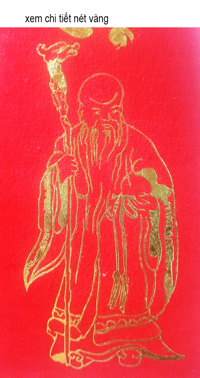 Tranh vàng Phúc Lộc Thọ