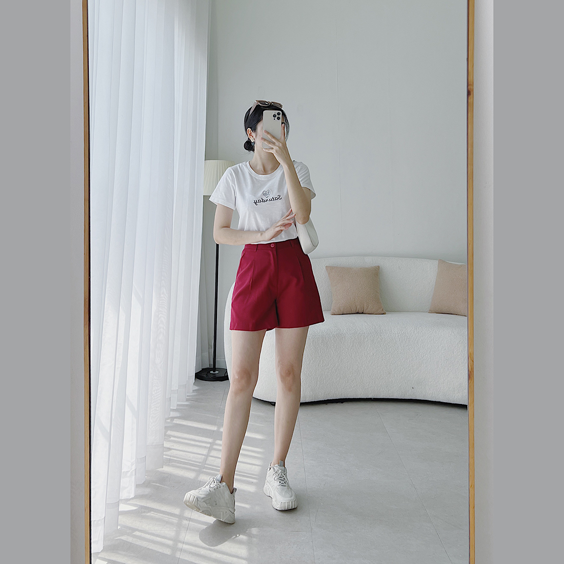 Quần short nữ thời trang Eden. Chất liệu kaki mềm mại. Phom dáng đẹp - Q005