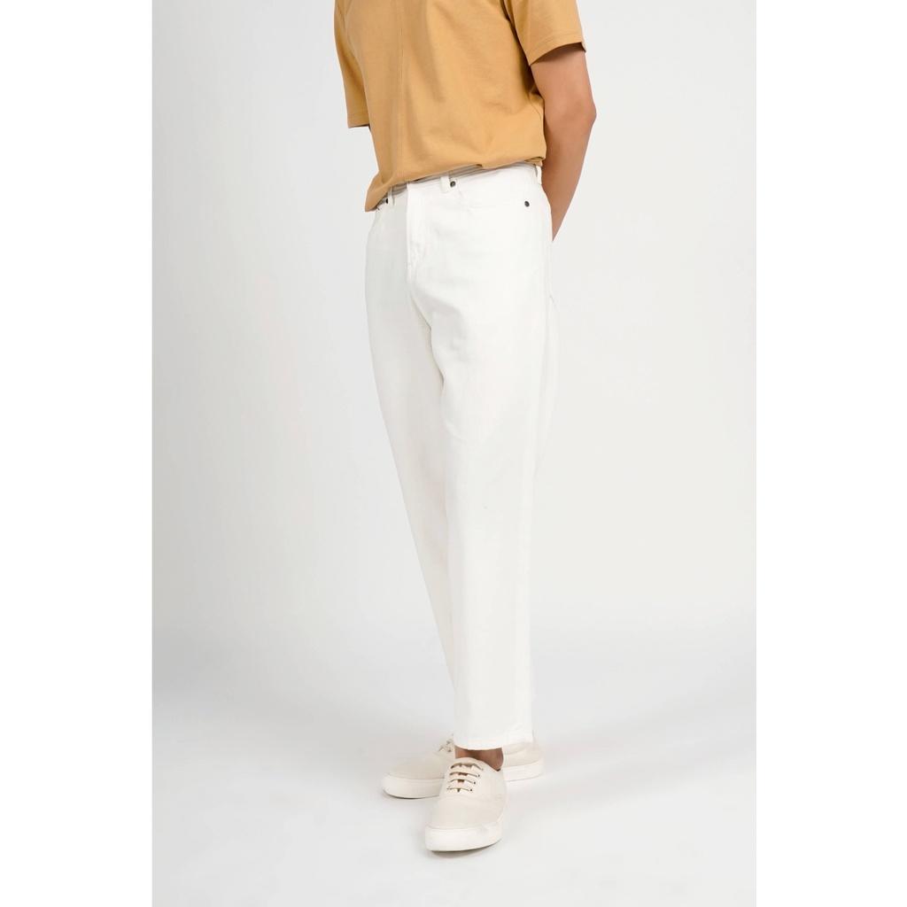 QUẦN JEAN TRƠN COTTON (2 màu TRẮNG / ĐEN) FORM STRAIGHT - 10S21DPA029 | LASTORE MENSWEAR