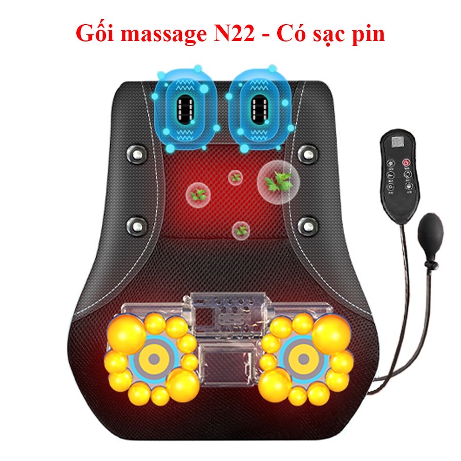 Gối massage cổ vai gáy, máy massage toàn thân đa năng cao cấp ( Bảo Hành 12 Tháng )