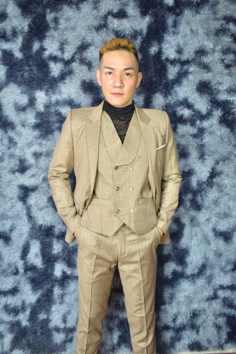 Combo bộ vest nam màu nâu ôm body