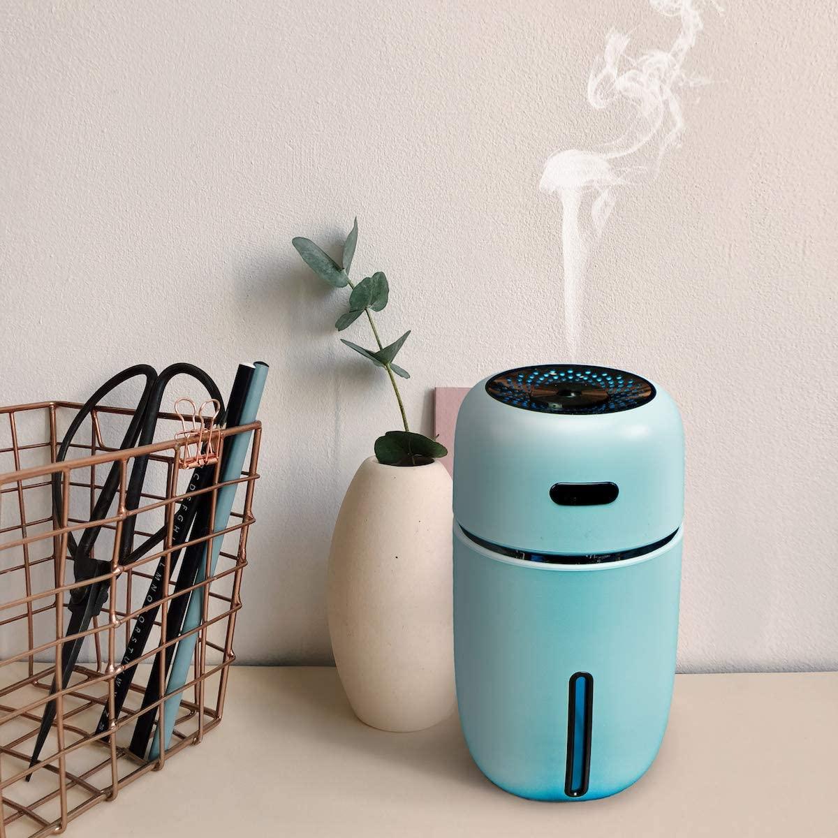 Máy tạo độ ẩm ô tô USB, Máy lọc không khí tạo độ ẩm di động mini 200ml