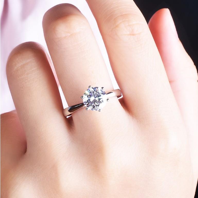 Nhẫn Nữ Bạc Ý 925 Mạ Bạch Kim Hàng Cao Cấp Đính Đá Đẹp Cho Bạn Gái Có Thể Điều Chỉnh Size - NT Silver