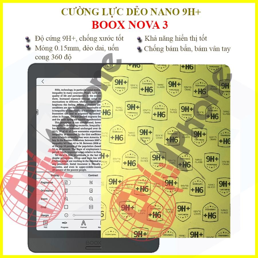 Dán cường lực dẻo nano  dành cho máy đọc sách Boox Nova 3