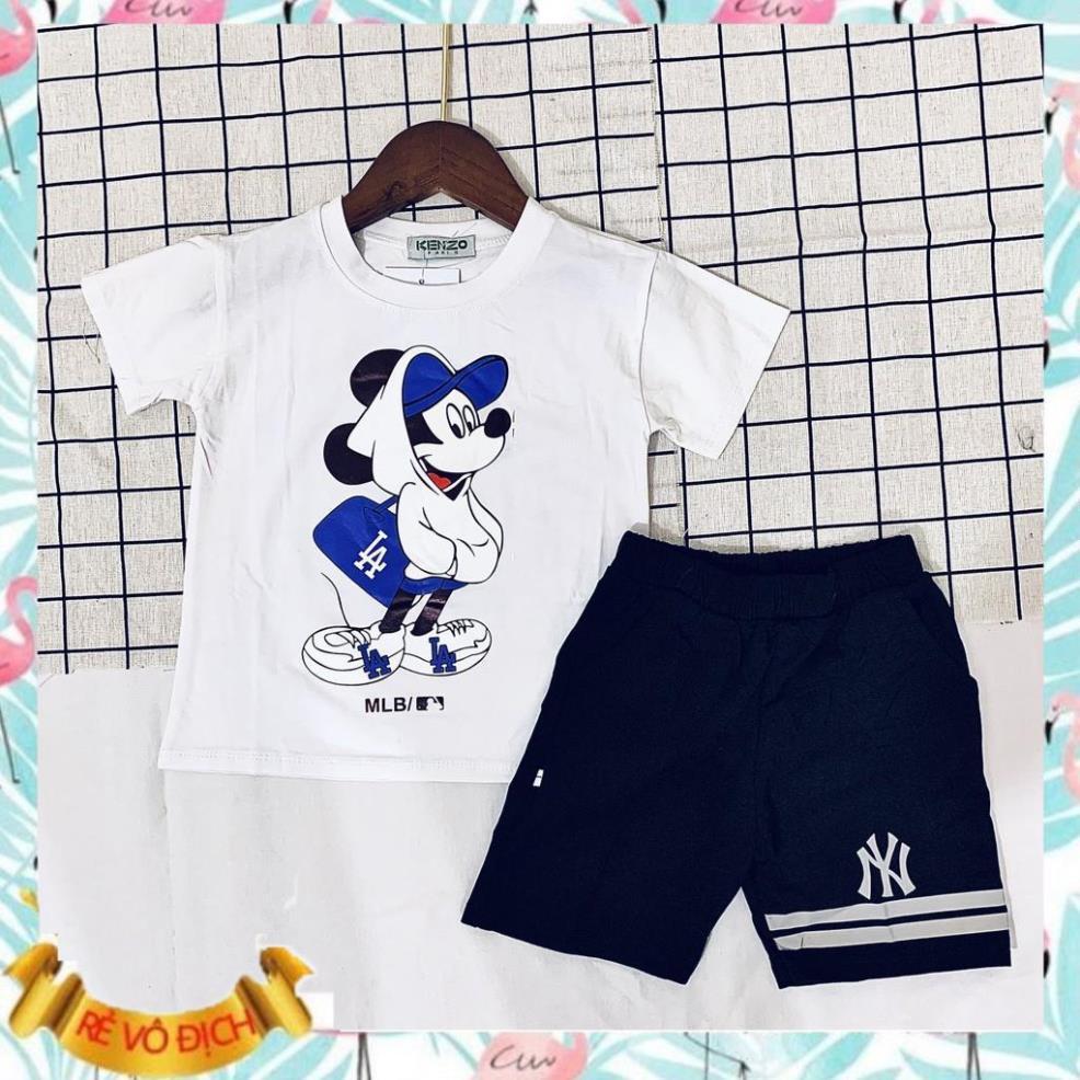 Sét Đồ, Bộ Quần Áo Cộc Tay Hình Chuột Micky