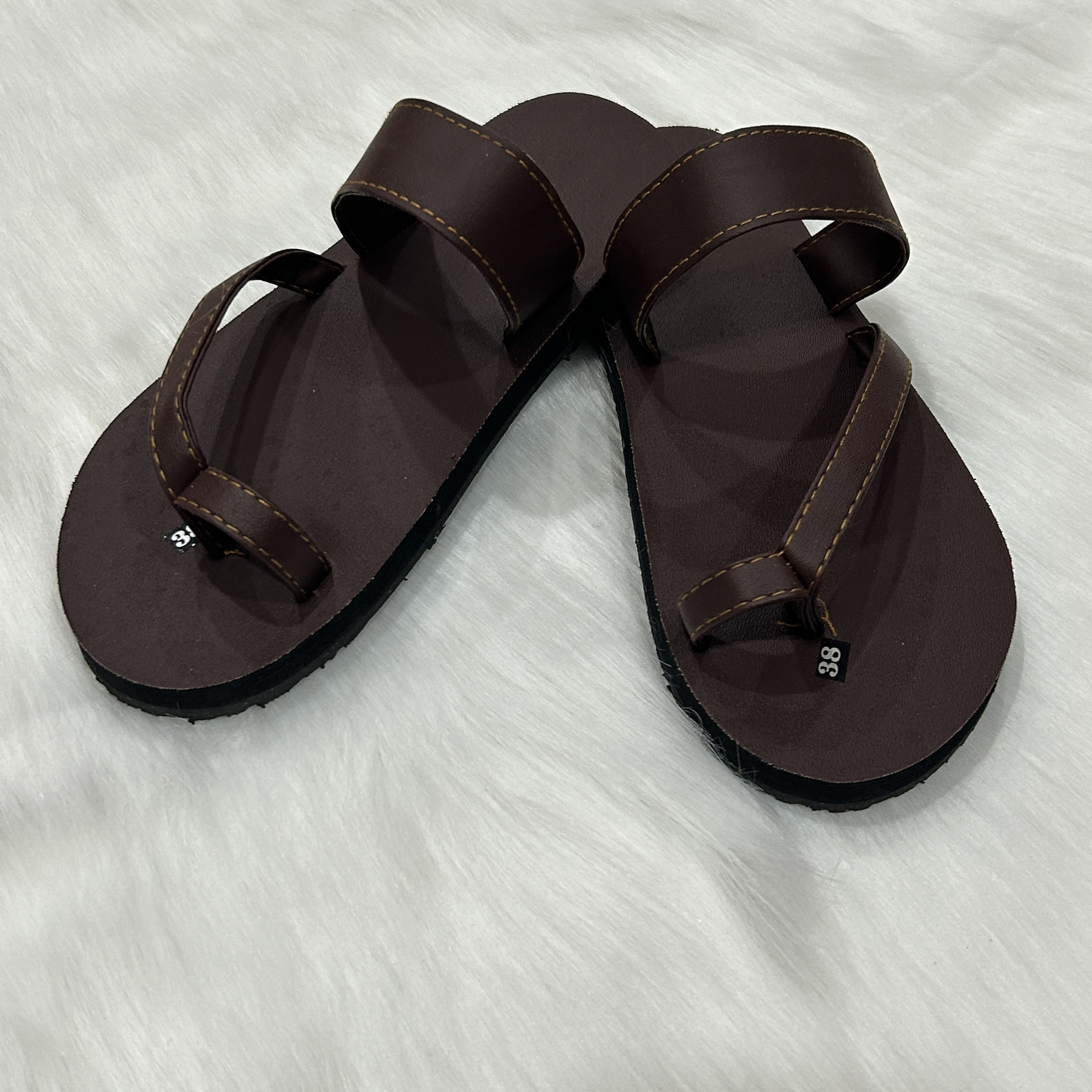 Dép sandal Nữ quai da mềm Đế bệt Cao Su ôm chân LYNA Sandal mã SD07