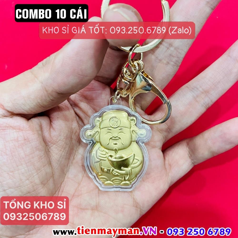 Sỉ 10 Cái Móc khóa ông thần tài vàng khai lộc MAY MẮN - quà Tết ý nghĩa, Tiền lì xì tết 2023 , NELI