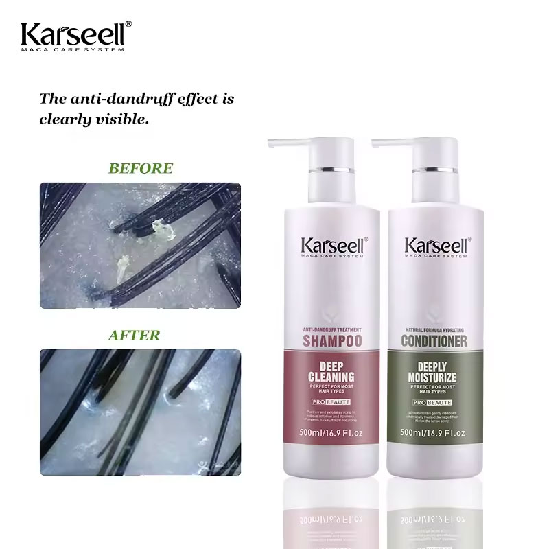 [+Tặng mũ trùm] Bộ dầu gội xả Karseell Maca chuyên nghiệp Salon ngăn ngừa gàu 500ml