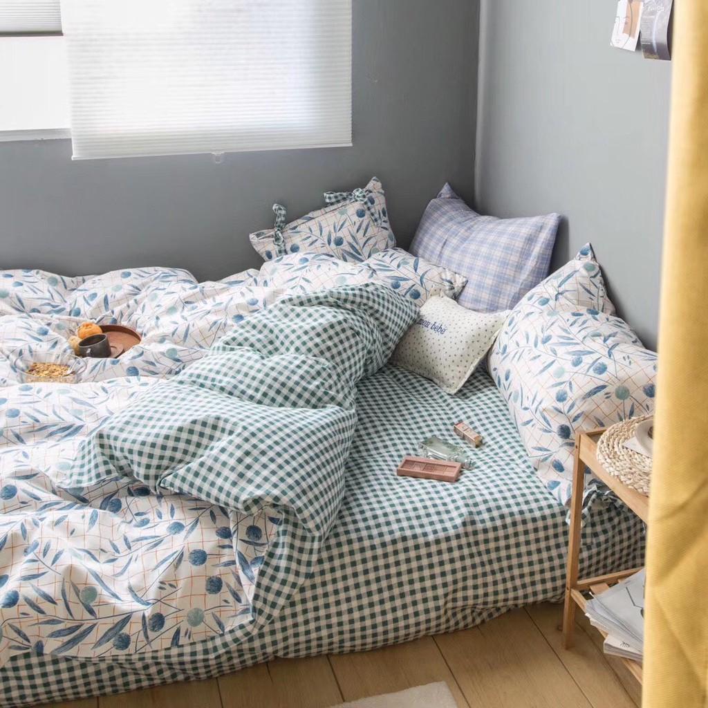 Bô Chăn ga Cotton thắt nơ mẫu mới - Hàng nhập khẩu 100% Cotton