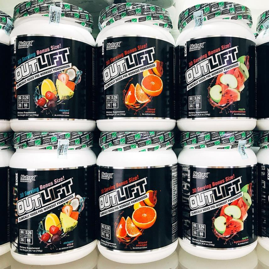 OUTLIFT 30 SER Tăng Sức Mạnh Cho Người Tập Luyện Thể Hình Pre Workout Nutrex Outlift 30 lần dùng