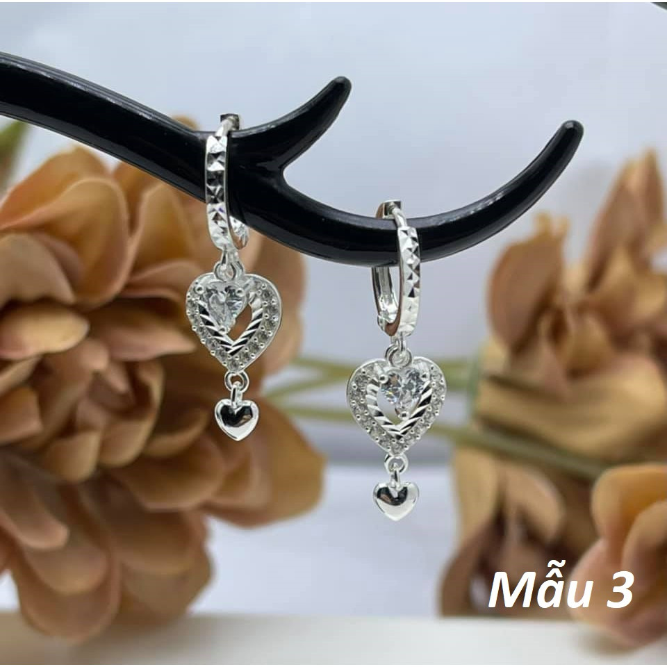 Bông tai khuyên tròn chất liệu bạc s99 MS163b