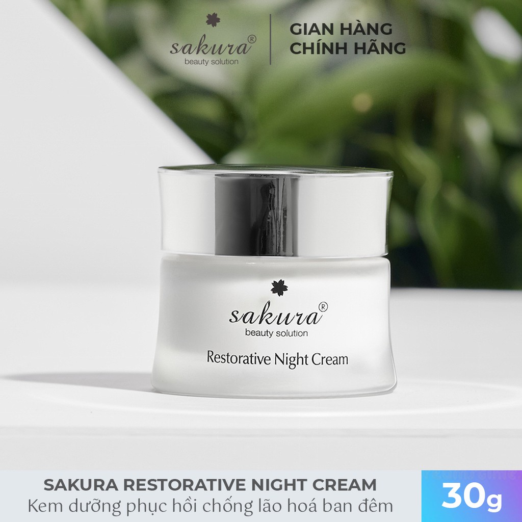 Hình ảnh Kem Dưỡng Phục Hồi Chống Lão Hoá Ban Đêm Sakura Restorative Night Cream (30g)