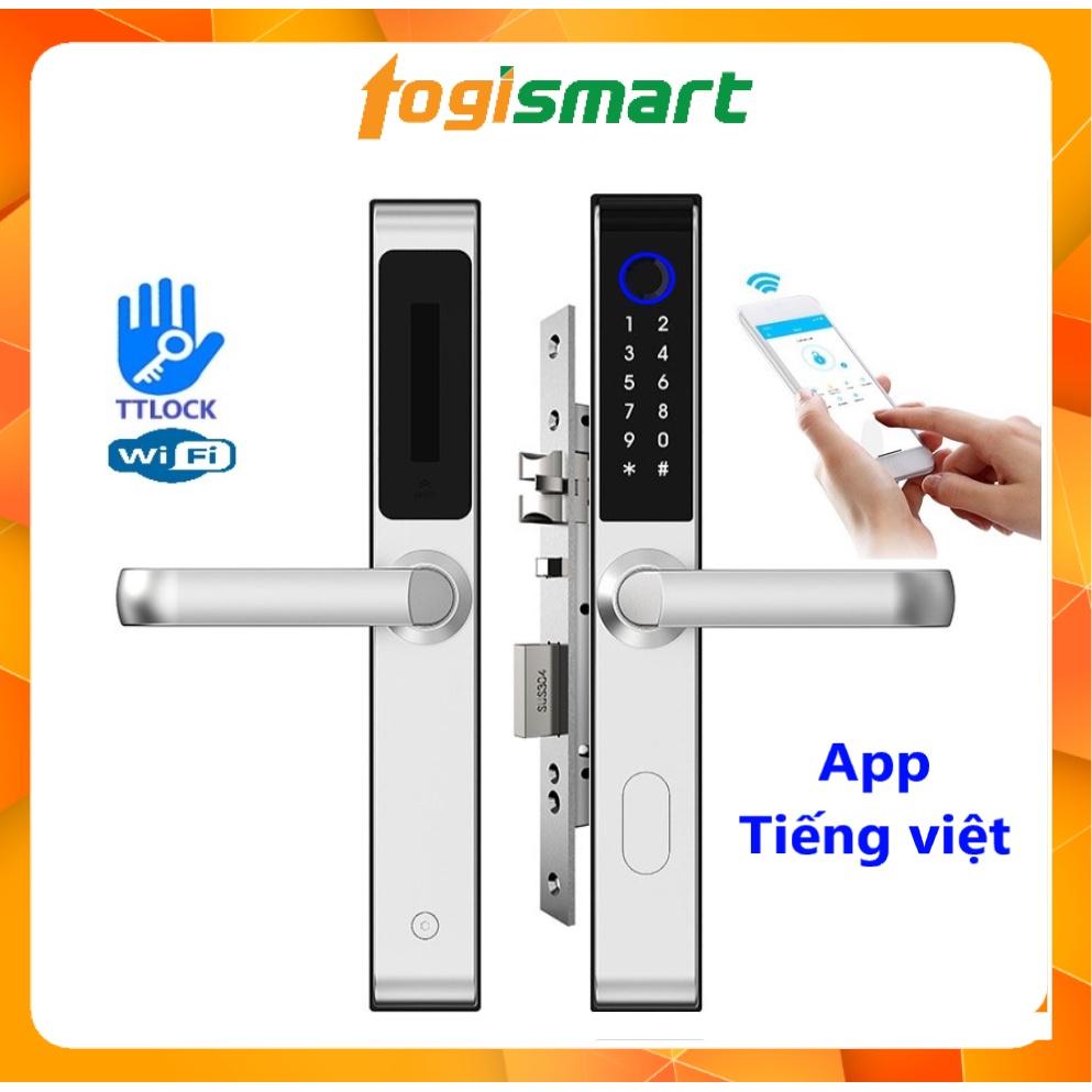 Khóa vân tay cao cấp quản lý qua App TTLock, chống nước, Wifi (tùy chọn), cửa sắt, nhôm, gỗ