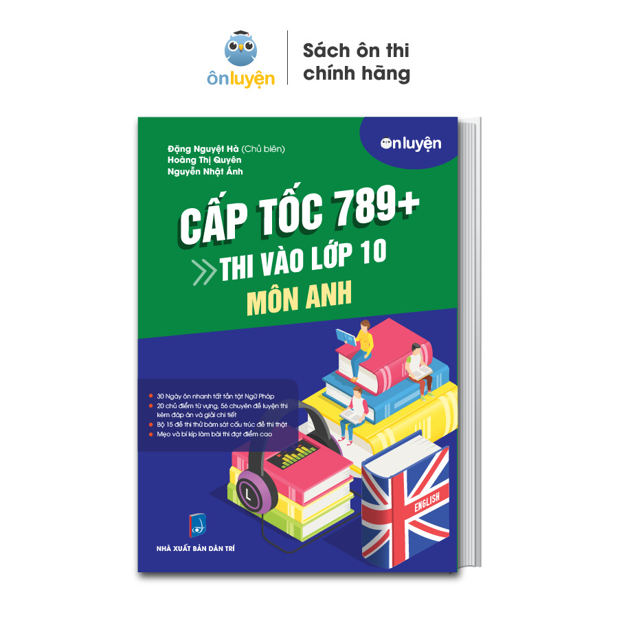 Sách thi vào 10 - Combo 3 cuốn Cấp tốc 789+ môn Toán, Văn, Anh