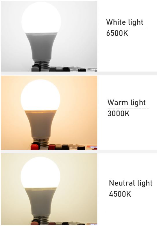 Bóng đèn led 3 màu 12W, đèn led 3 màu ánh sáng thay đổi